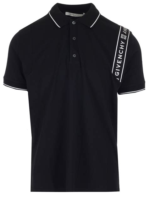 givenchy black women's satin-striped lace polo shirt|Givenchy Tops for Women .